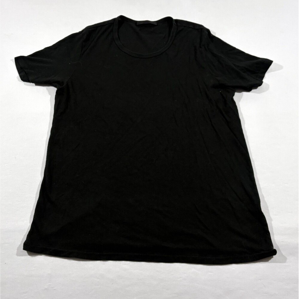 Jenni Kayne Womens Black Cotton Crew Everyday Short Sleeve Basic USA T-Shirt M